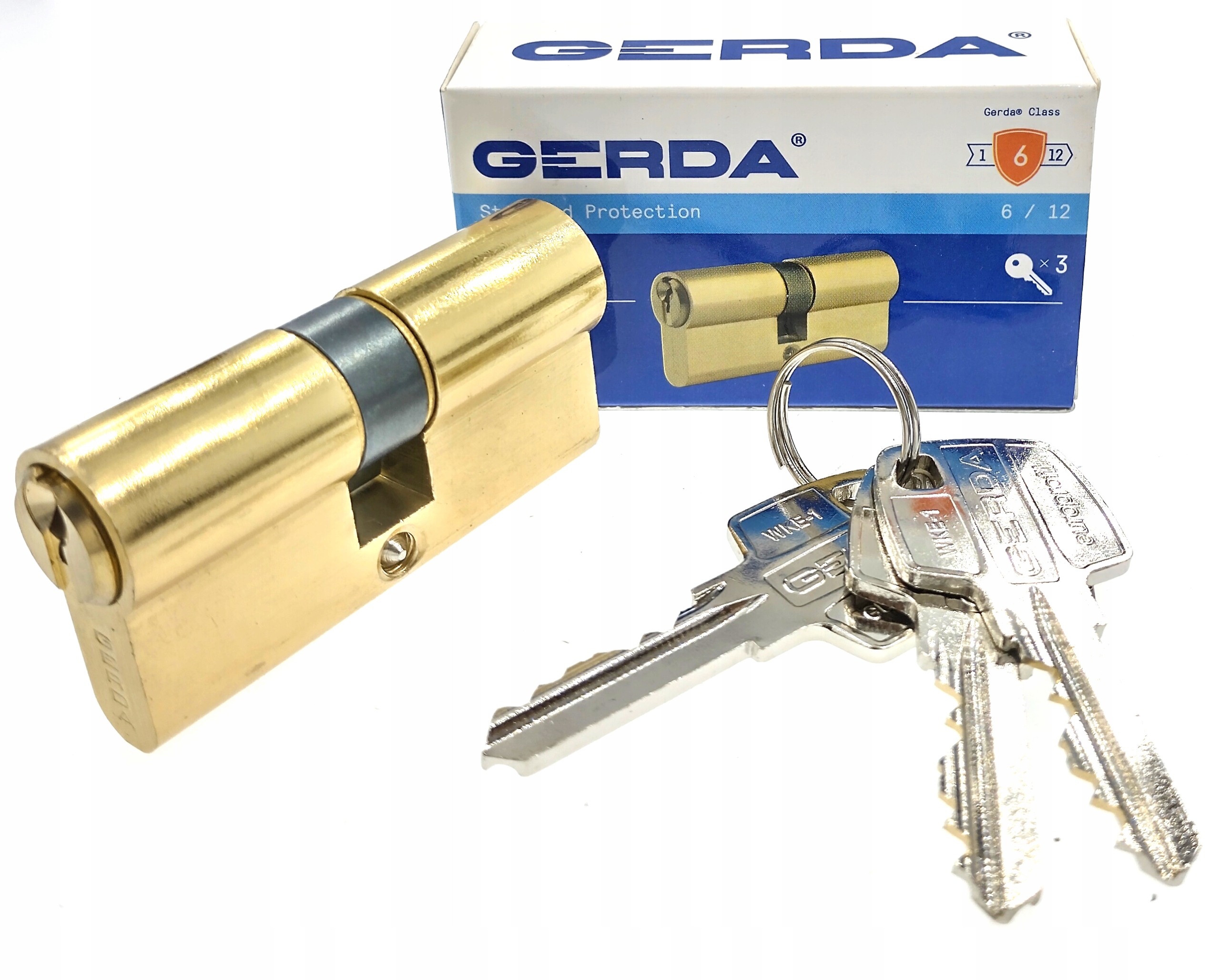 

Wkładka Gerda Wk E1 30/35 mosiądz -3 key