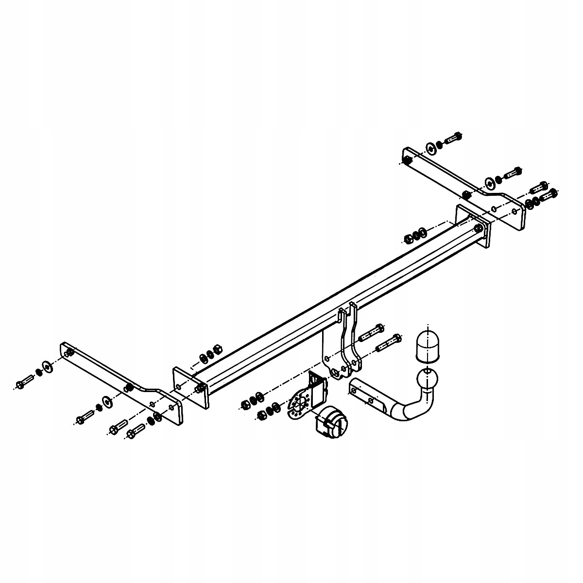 Hak holowniczy Skoda Rapid Spaceback NH Hatchback 13-19 MODUŁ 13 PIN Nowy Producent Steinhof