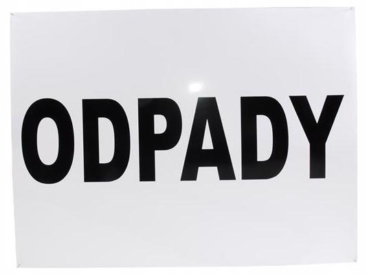 TABLICA NAKLEJKA MAGNETYCZNA ODPADY MAGNES 30x40