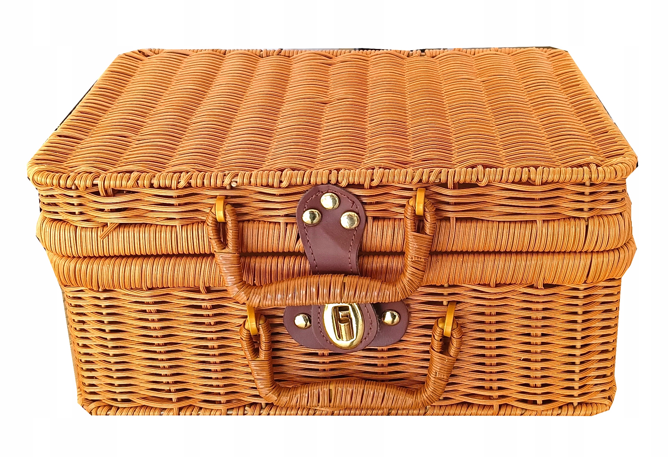 KOSZ PIKNIKOWY KOSZYK WIKLINOWY NA BIWAK ZAMYKANY PREZENT URODZINY ROCZNICĘ Marka Zolta