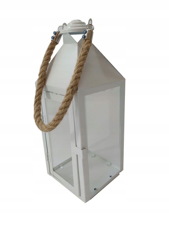 

Latarnia Lampion Metalowa Biała 12*12*30cm