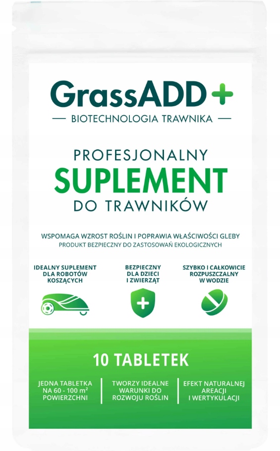 GrassADD+ tabletki Wertykulacja w płynie 1000m2 Usuwa Filc w Trawniku Eko
