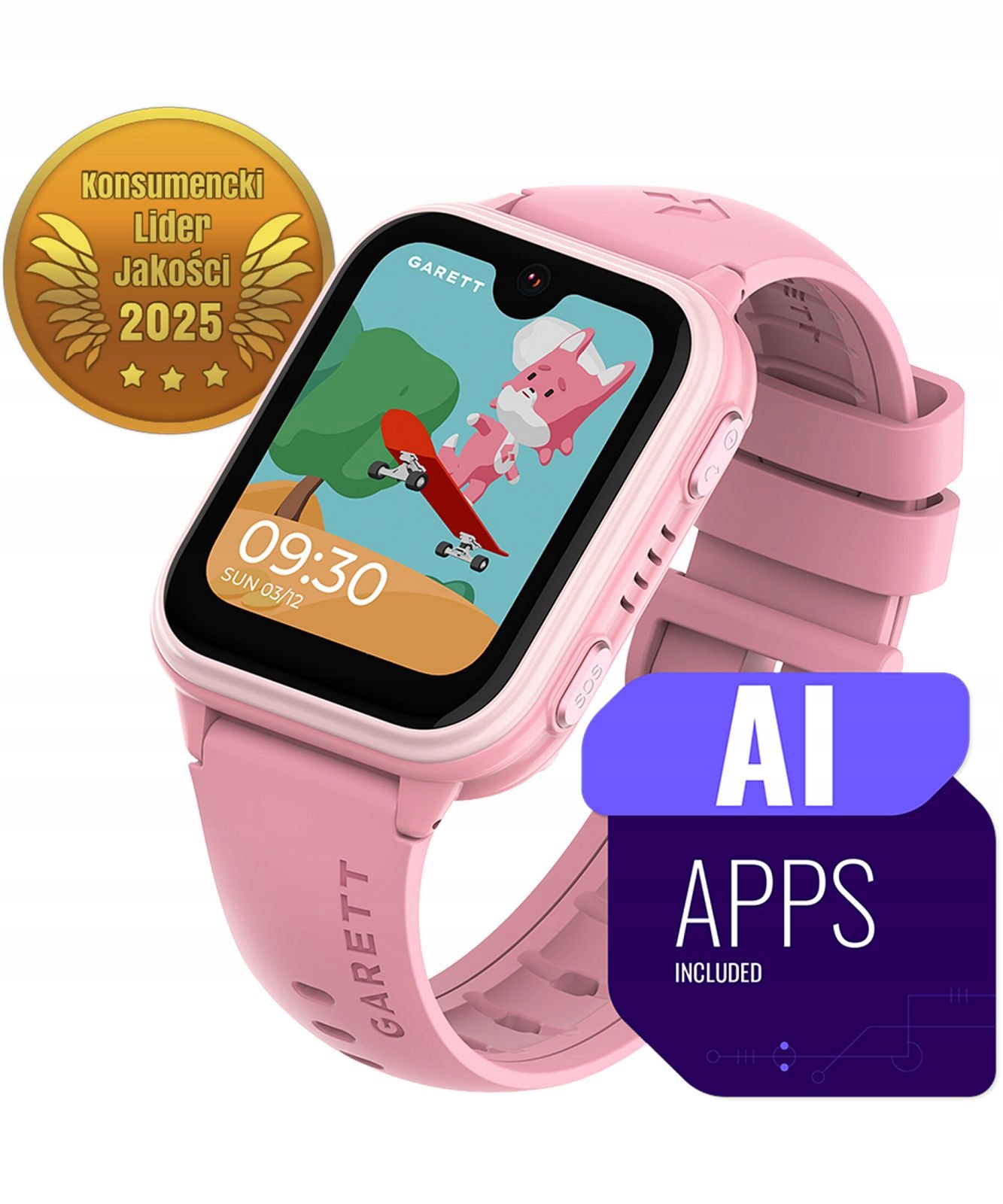 Smartwatch Garett Kids Vibe Ai 4G Różowy Garett-5904238487419