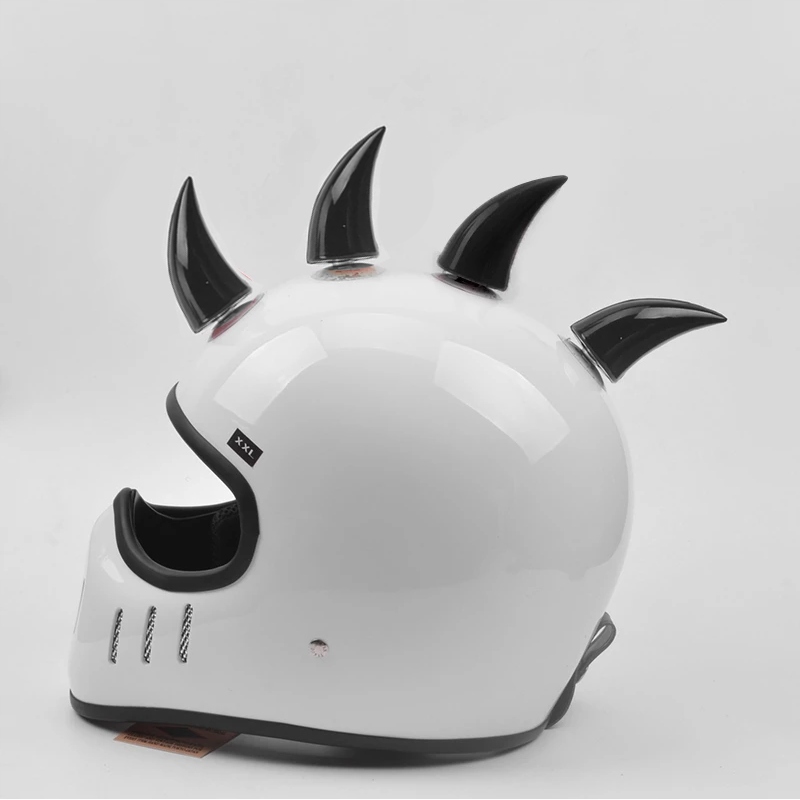 ROGI na Kask motocyklowy ZESTAW 2szt BLACK Model Ozdobne ROGI na Kask czarne