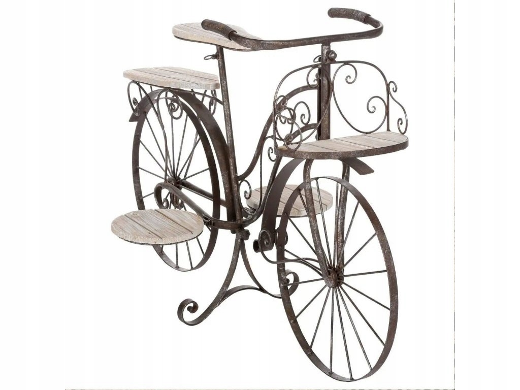 Kovový stojan na kvetináče Jazdné Koleso, 97 cm