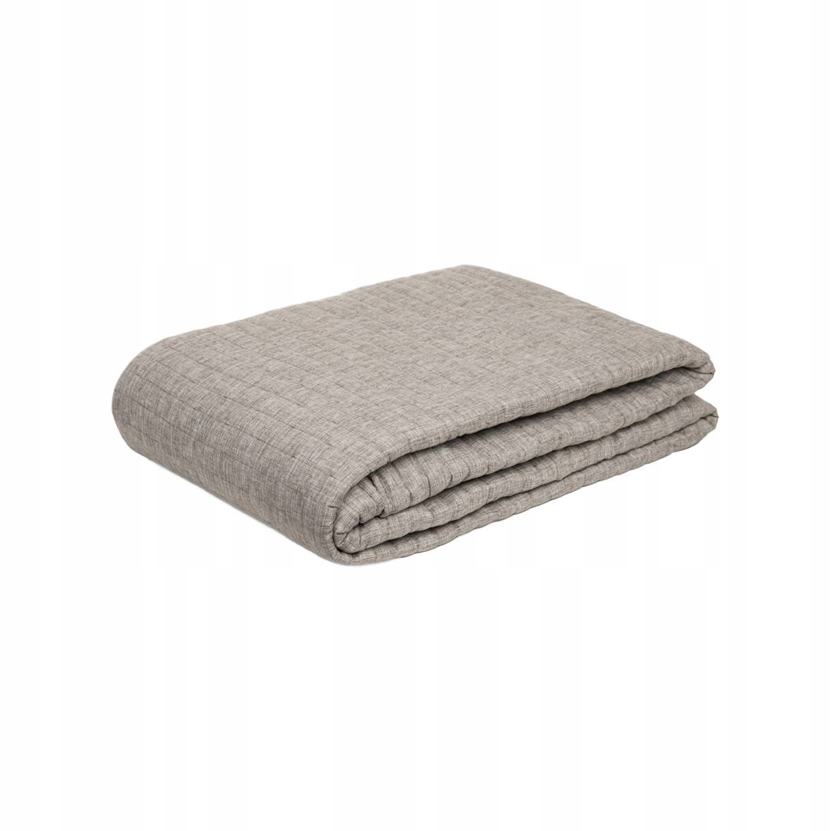 Přehoz Bristles s prošívanými pruhy šedý 200 x 220 cm Homla