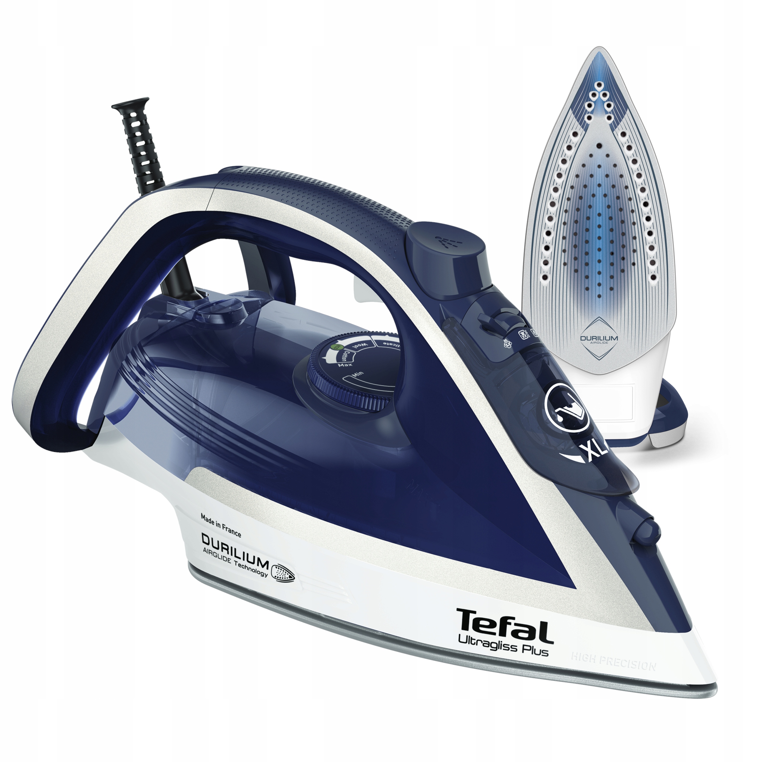 Żelazko parowe Tefal Ultragliss Plus FV6812 2800W Durilium Anti-drip