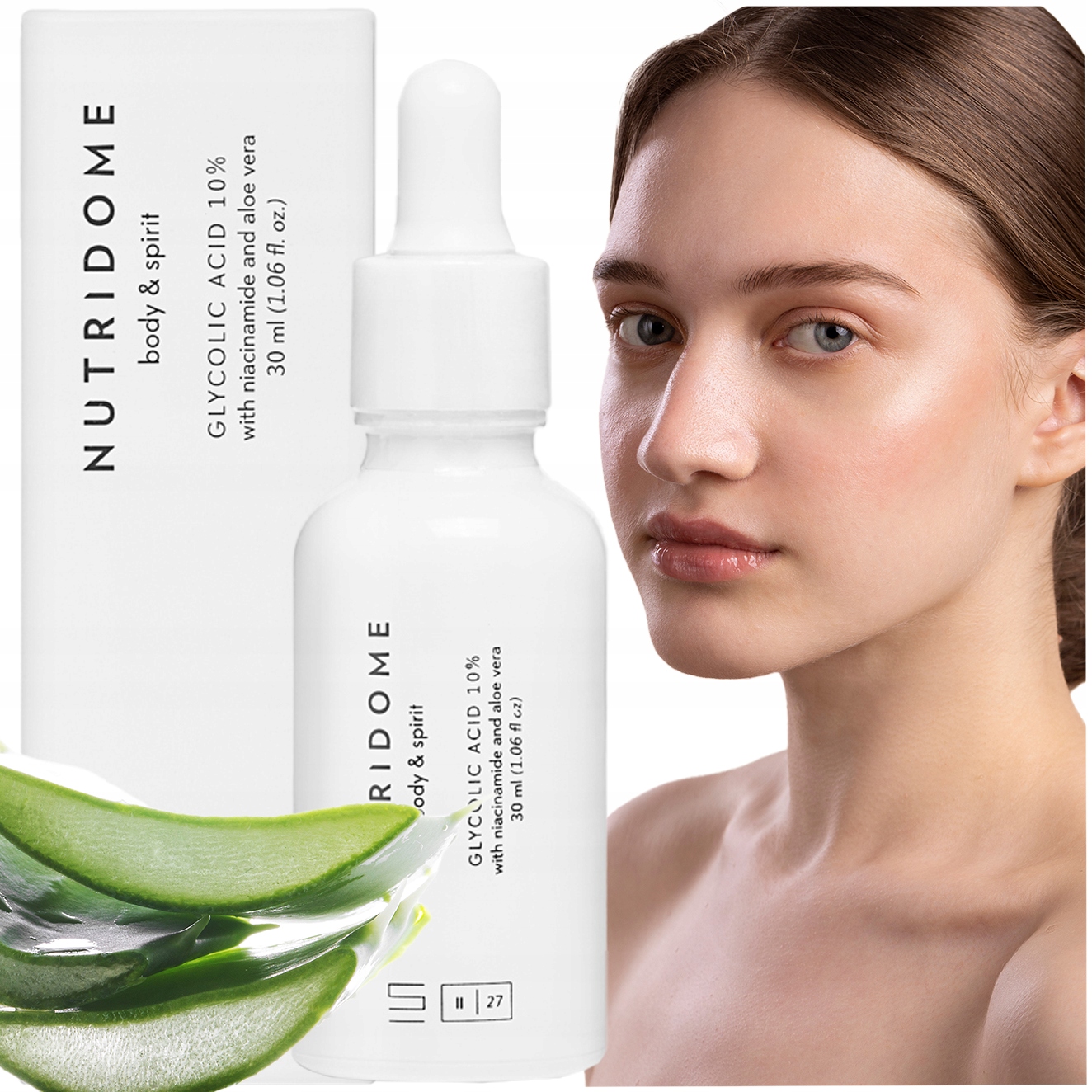 Kyselina glykolová s niacinamidem aloe vera – regenerační sérum 30 ml Nutridome