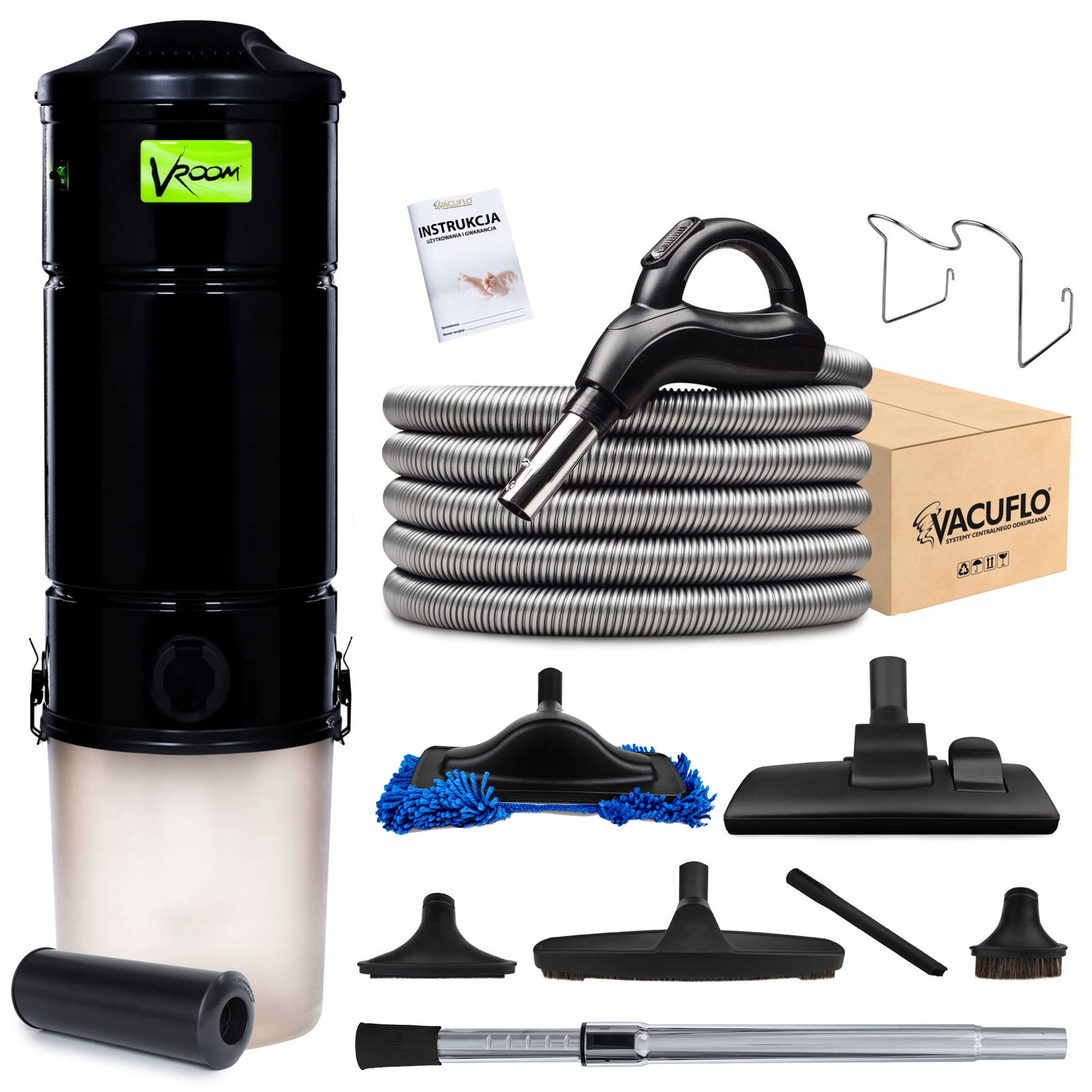 ODKURZACZ CENTRALNY VACUFLO VROOM VR 700 + SILVER