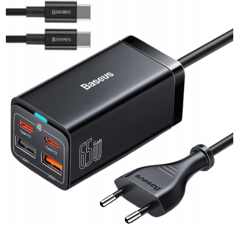 

Baseus Ładowarka Sieciowa 4x Usb Usb-c QC4 Pd 65W