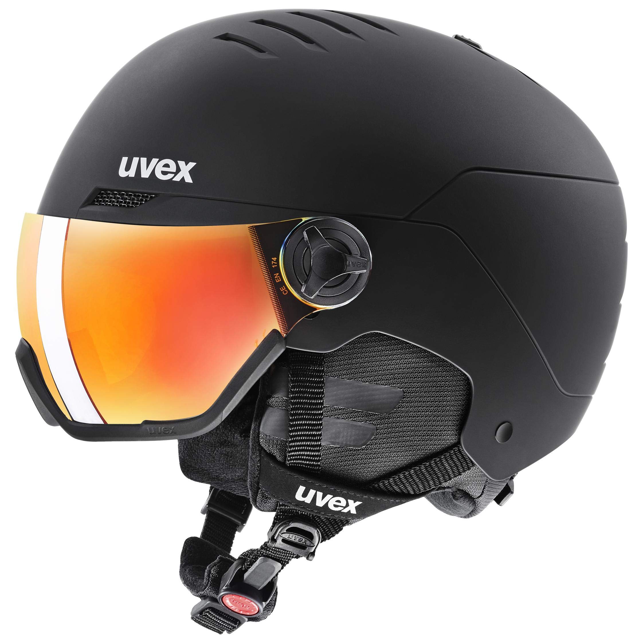 Lyžařská přilba Uvex Wanted Visor Black Mat M 54-58 cm