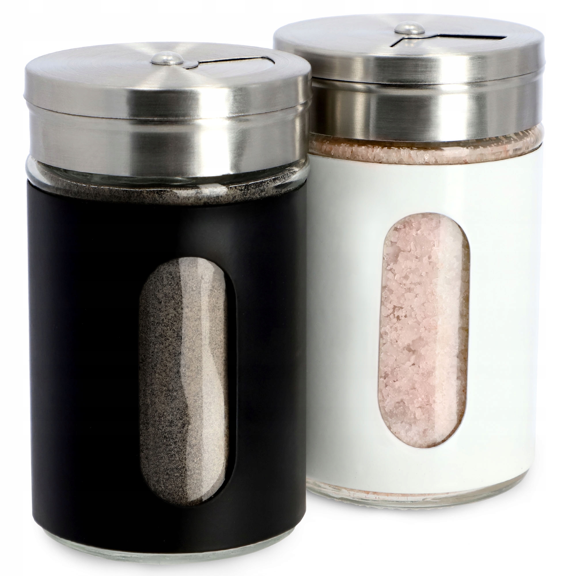 SOLNICZKA I PIEPRZNICZKA ZESTAW 2 x 90 ml POJEMNIK DO SOLI PIEPRZU STAL