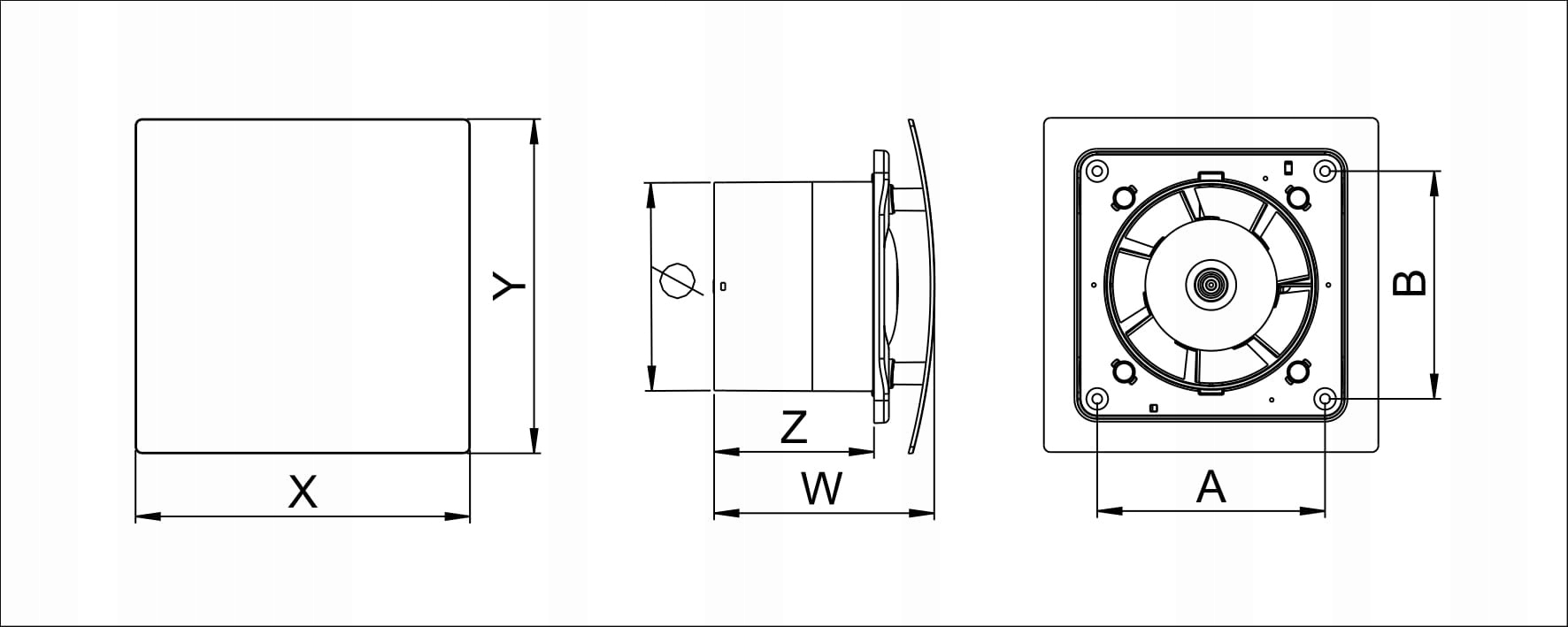 Wentylator łazienkowy AWENTA ESCUDO WEI125W sznur Kod producenta WEI125W