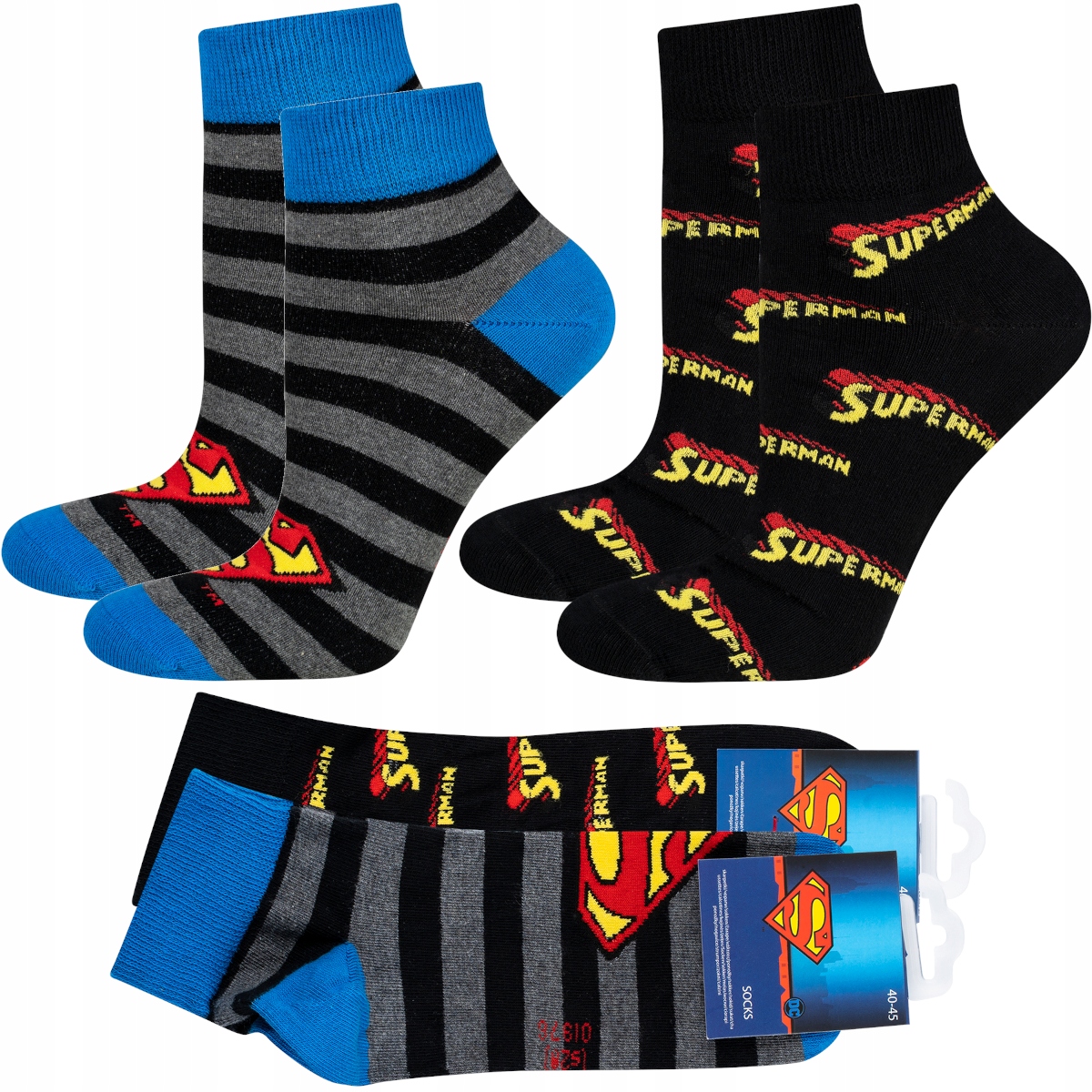 

2x Zakostki Soxo Superman Skarpetki Stopki Wesołe