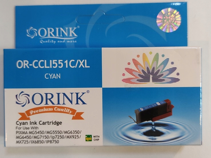 Tusz Orink CYAN do Canon PIXMA IP7250 MG5450 MG5650 MG5550 CLI551 XP8750