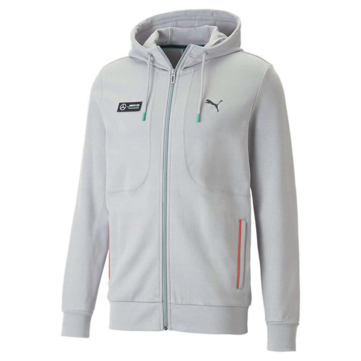 Pánská mikina Puma 53846002 bunda MAPF1 Hooded Sweat Jacket Mercedes Šedá XL