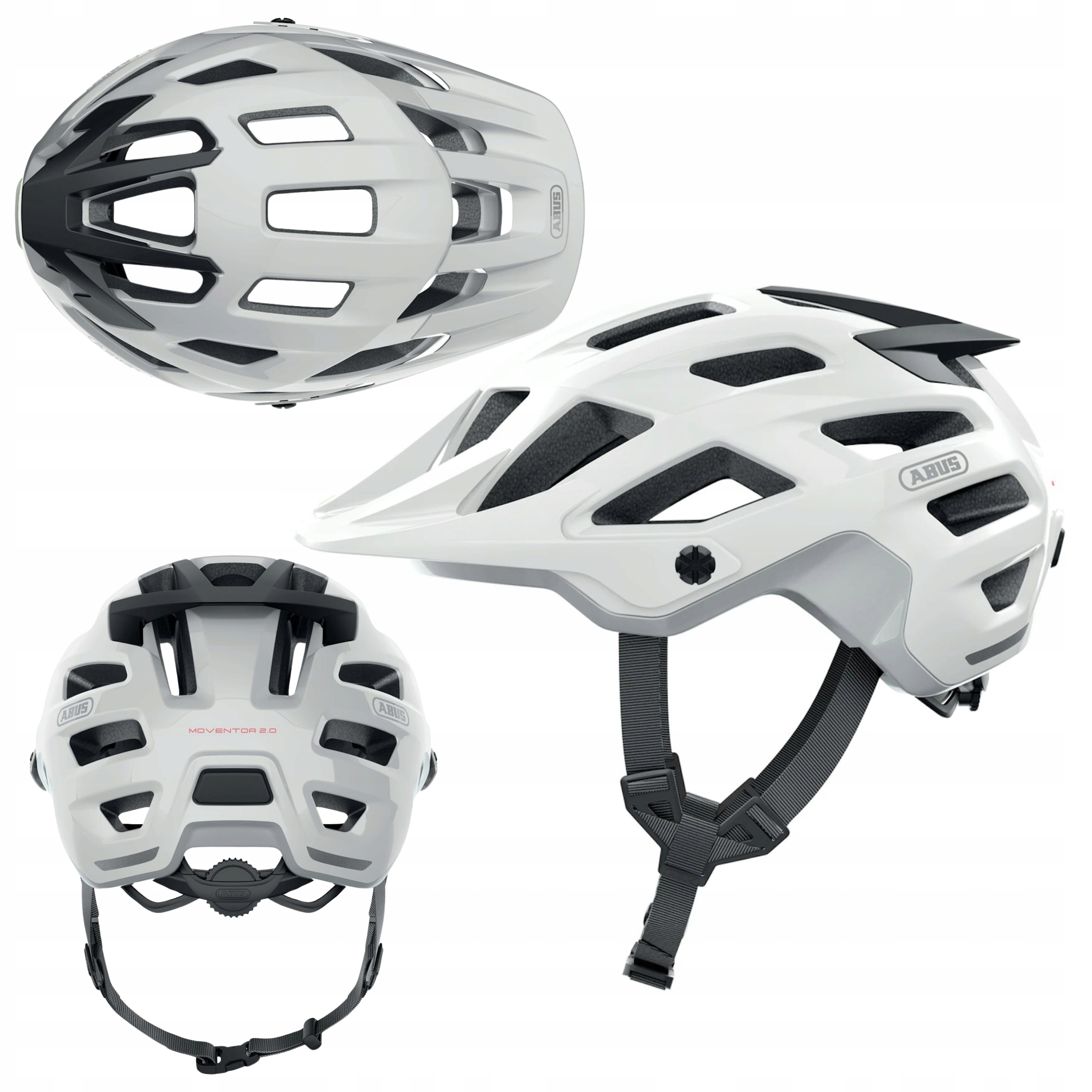 Cyklistická přilba Abus Moventor 2.0 shiny white L