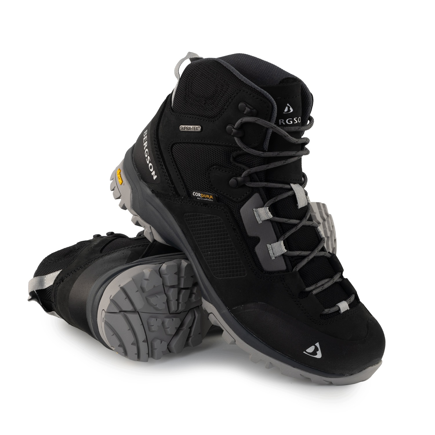Buty Trekkingowe Męskie Bergson Moko Mid Charcoal skórzane wodoodporne #44