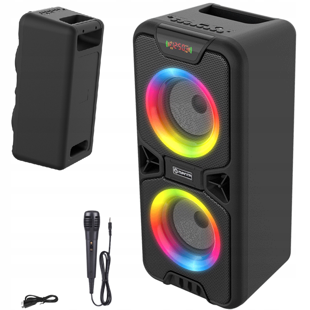 

Głośnik Przenośny Karaoke Mikrofon Manta Usb Aux
