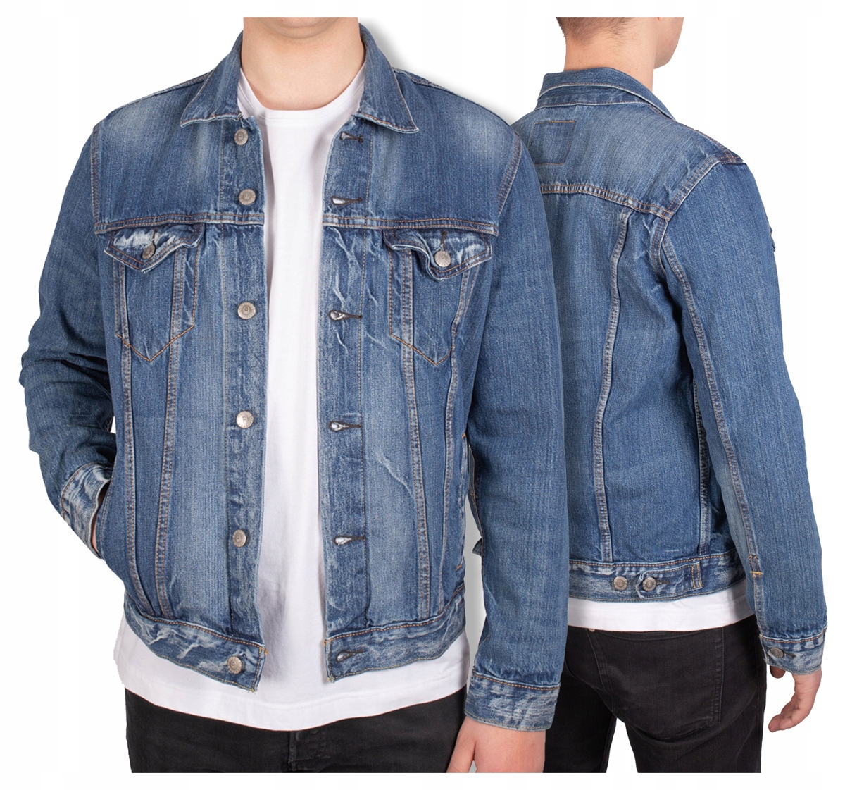 Pánská klasická bavlněná Džínová Bunda S