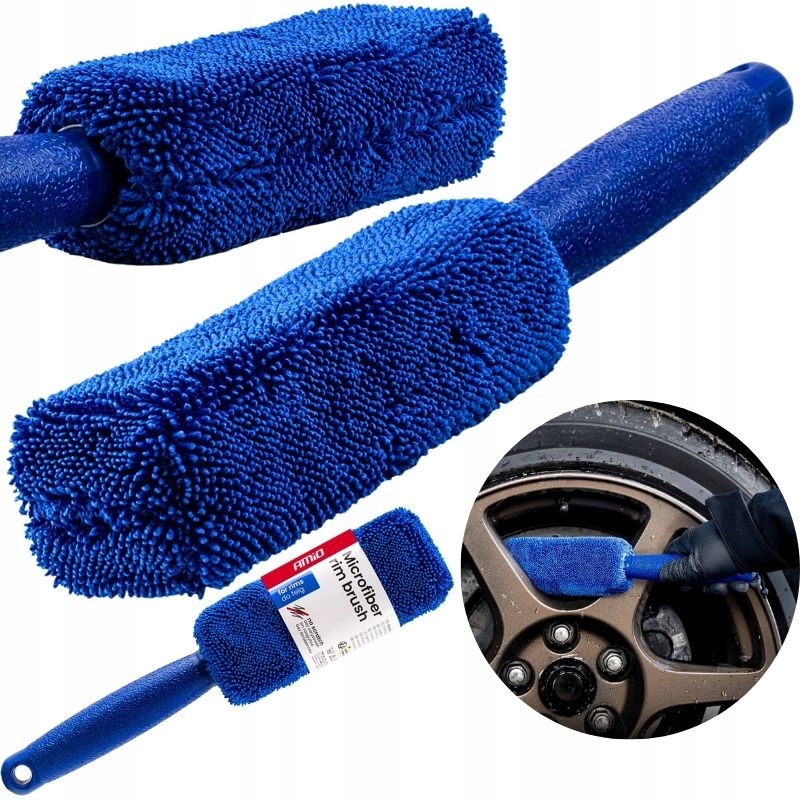 Szczotka Z Mikrofibry Do Mycia Felg Kół Kołpaków 28CM Myjka Do Czyszczenia