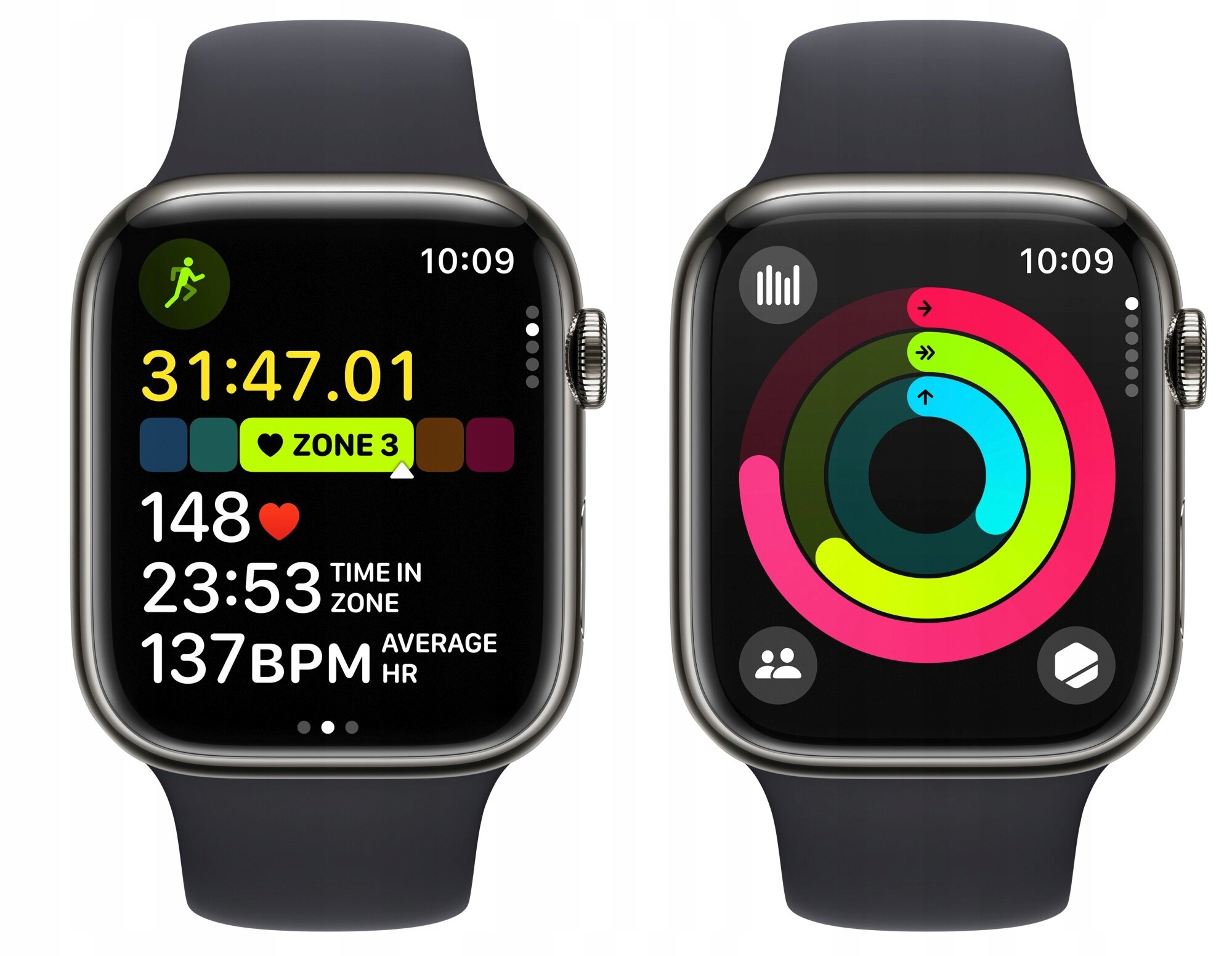 Smartwatch Apple Watch Series 9 GPS Cellular 45mm Midnight SB M/L CEL A2984 Model Watch Series 9 GPS + Cellular 45mm