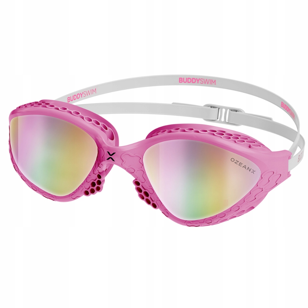 BuddySwim Plavecké brýle Open Water OzeanX Pink-White/Iridium Mirror