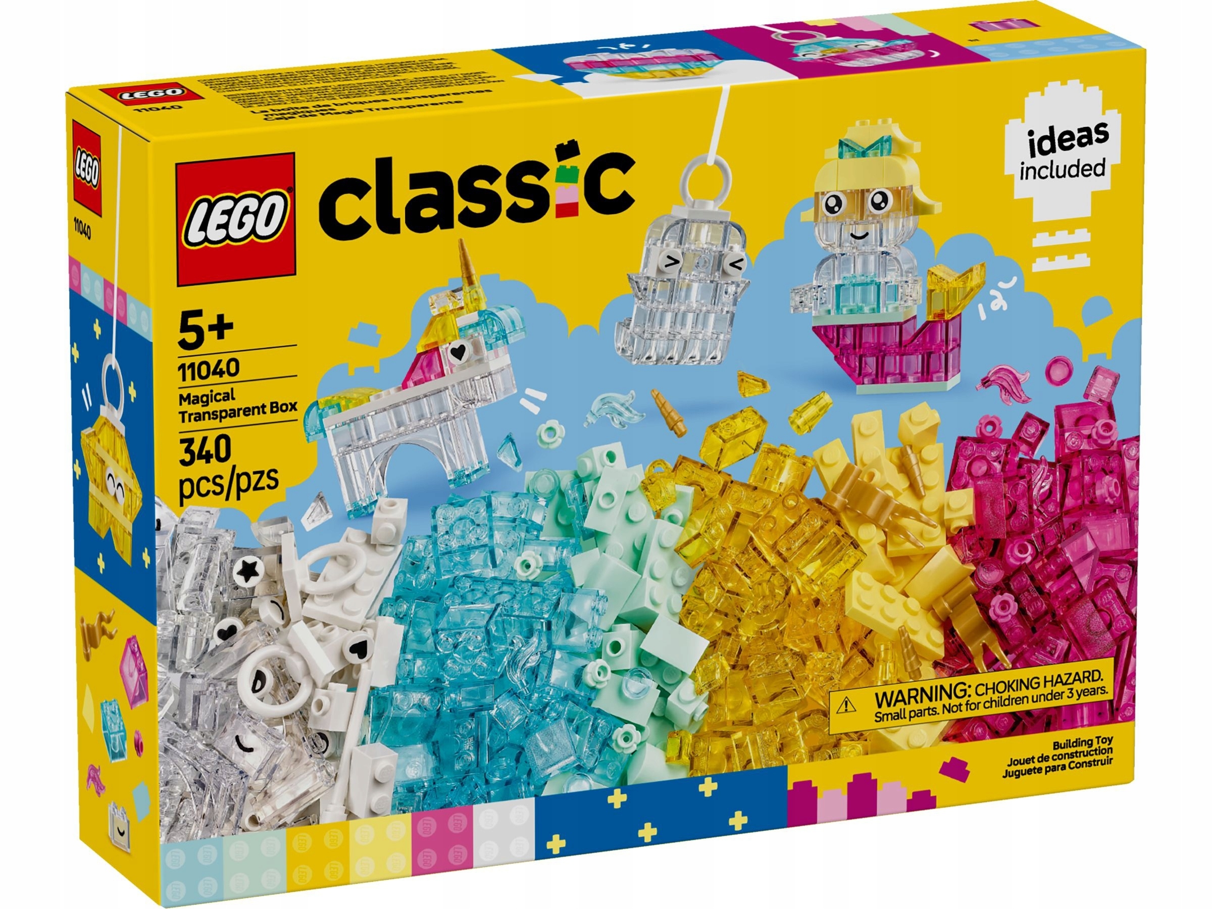 Lego Classic Klocki 11040 10696 Duży Zestaw Przezroczyste