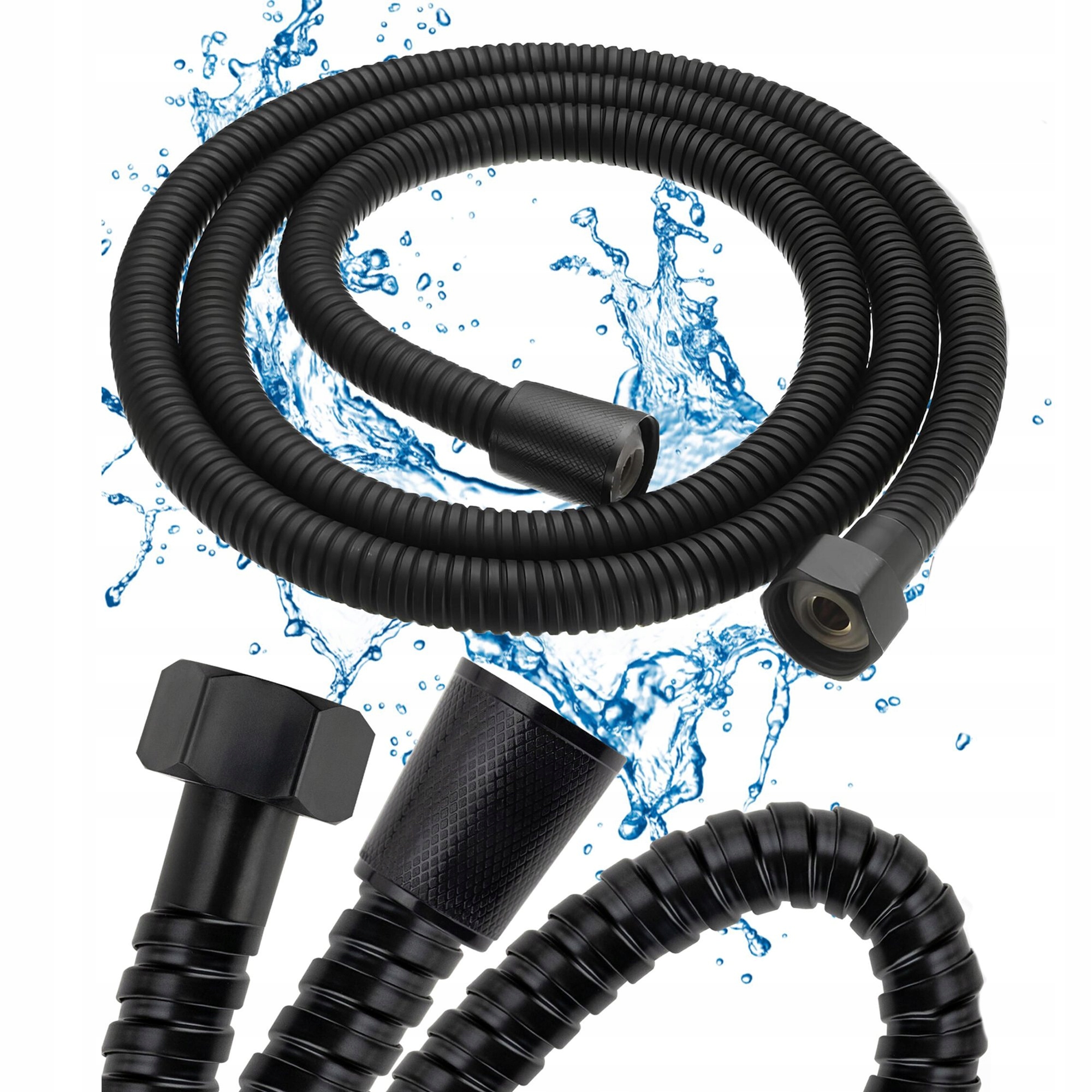 WĄŻ PRYSZNICOWY STANDARDOWY CHROMOWANY 150CM 1,5M