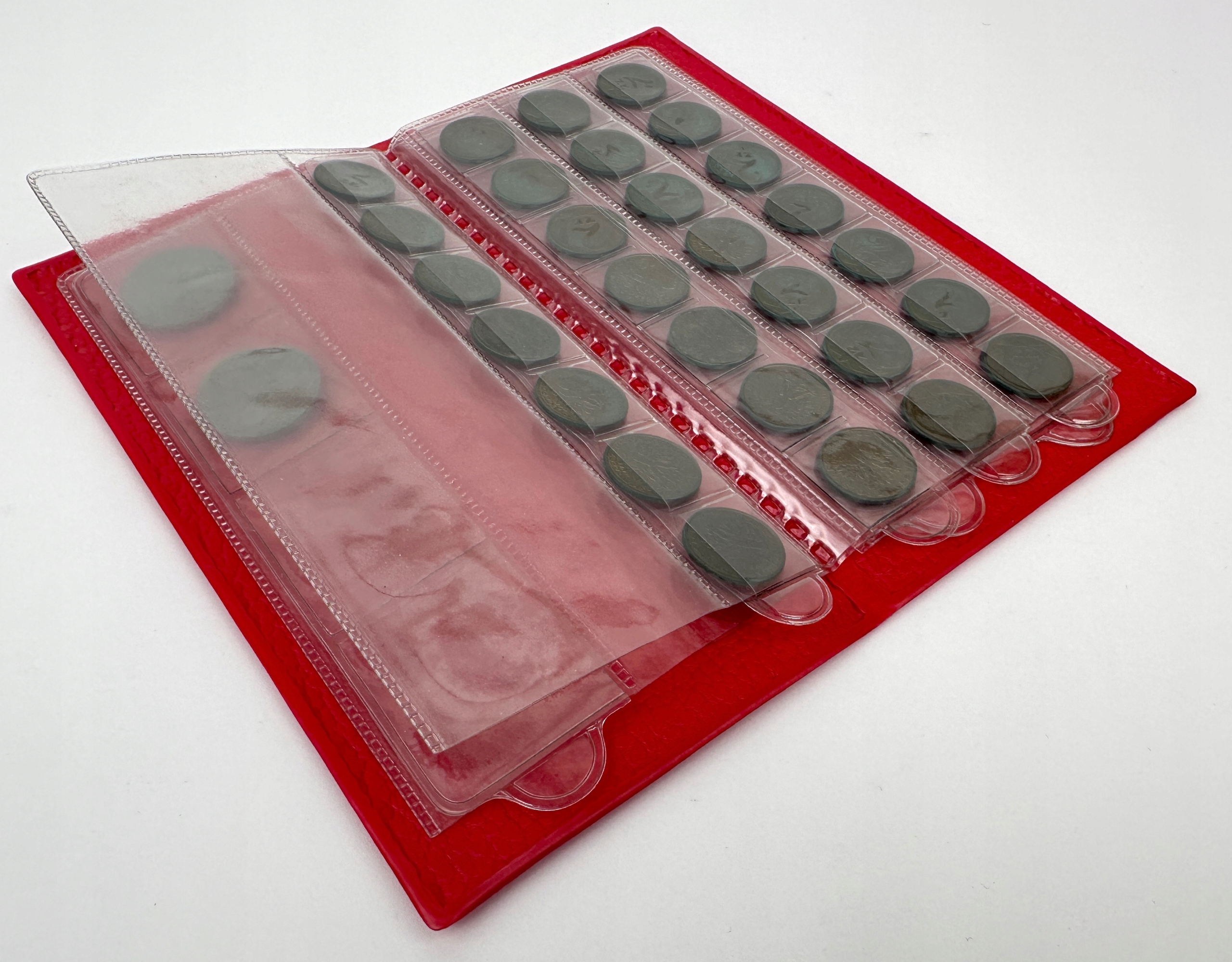 7247. Klaserek z monetami PRL