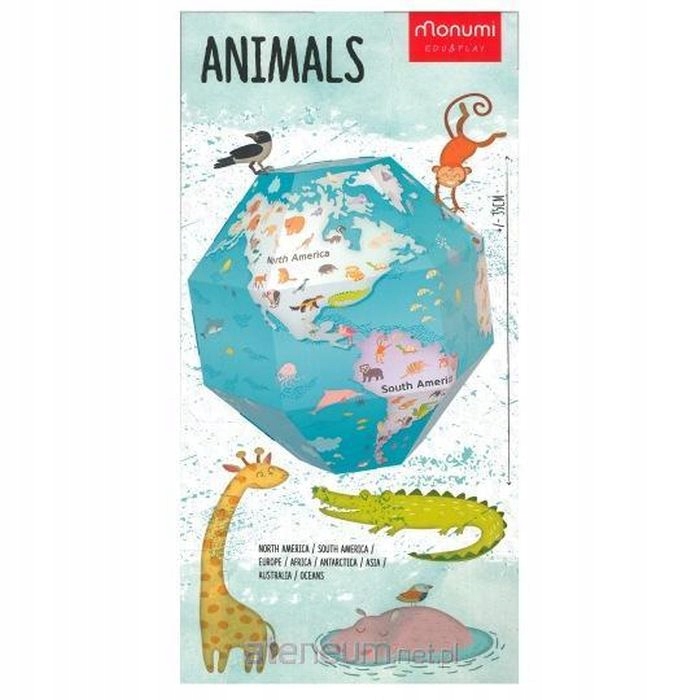 Globus 3D do składania - Zwierzęta - Monumi 3+ Marka Monumi