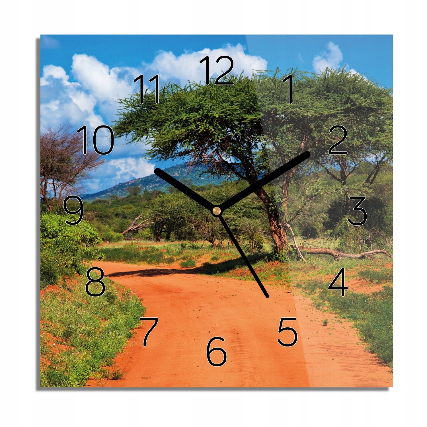 

Droga sawanna Kenia foto-zegar do kuchni 30x30