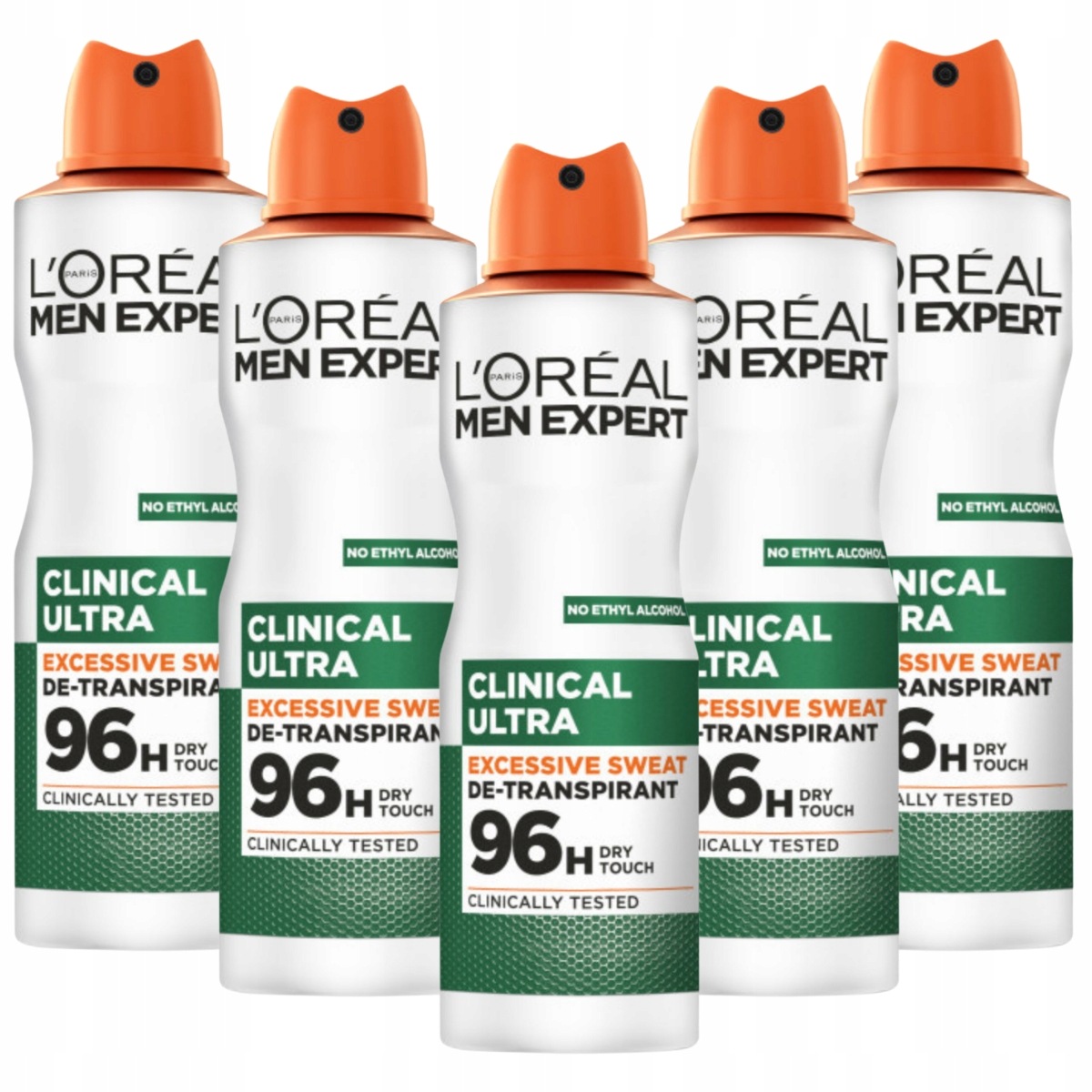 L'Oréal Paris Men Expert Clinical Ultra antiperspirant ve spreji 96H 5x150ml