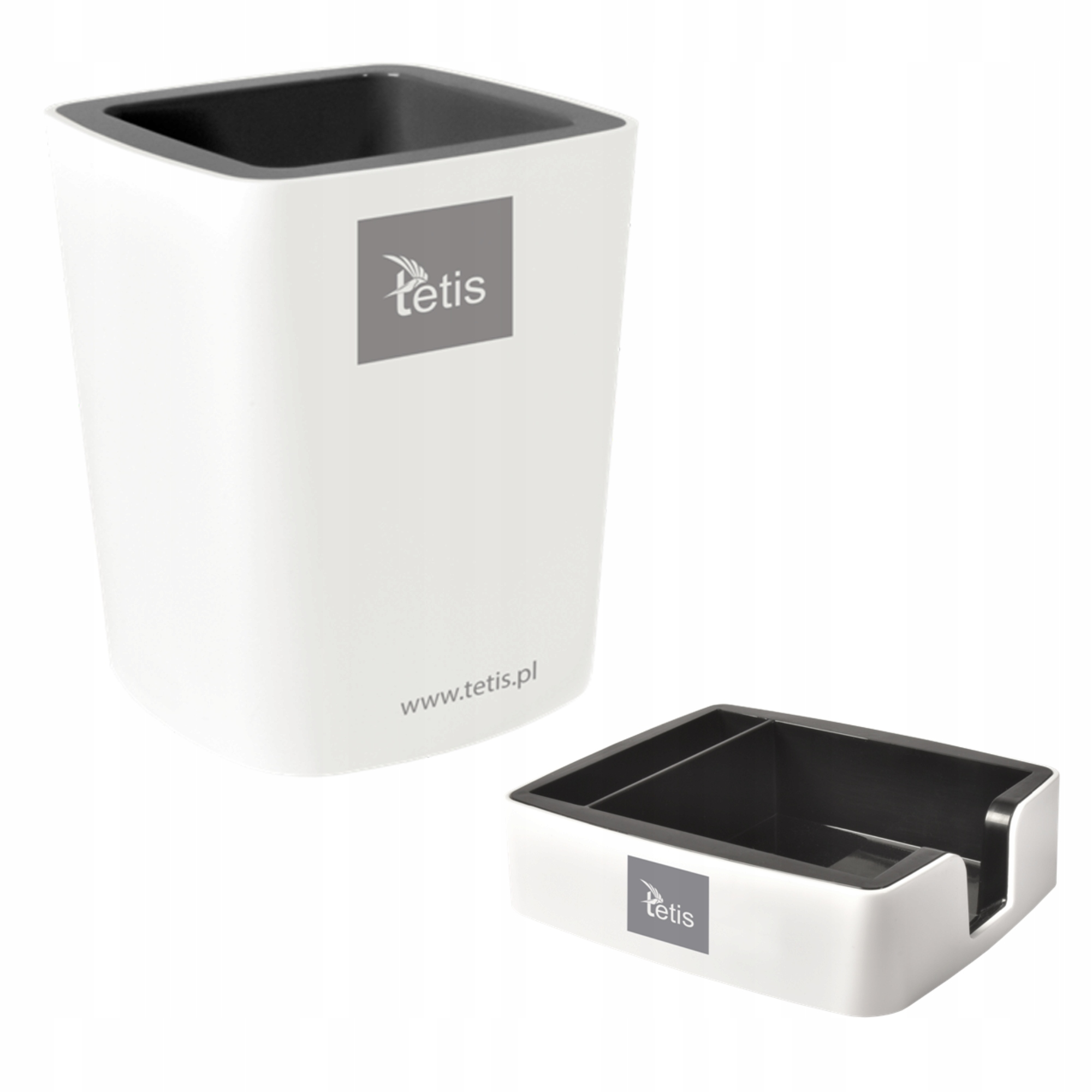 Zestaw przyborników TETIS SZARY - 2 elementy