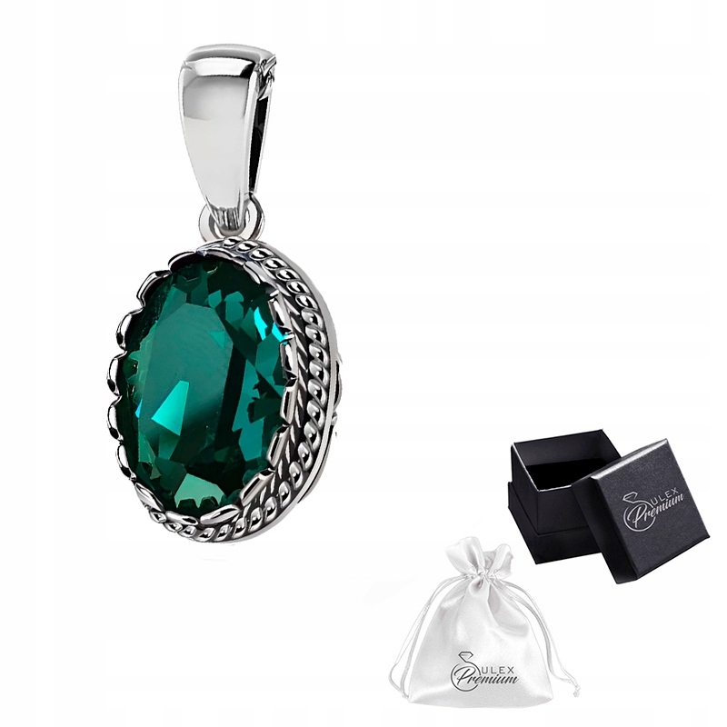 Stříbrný přívěsek ryzost 925 Křišťál Emerald malý Stříbro přívěsek elegantní