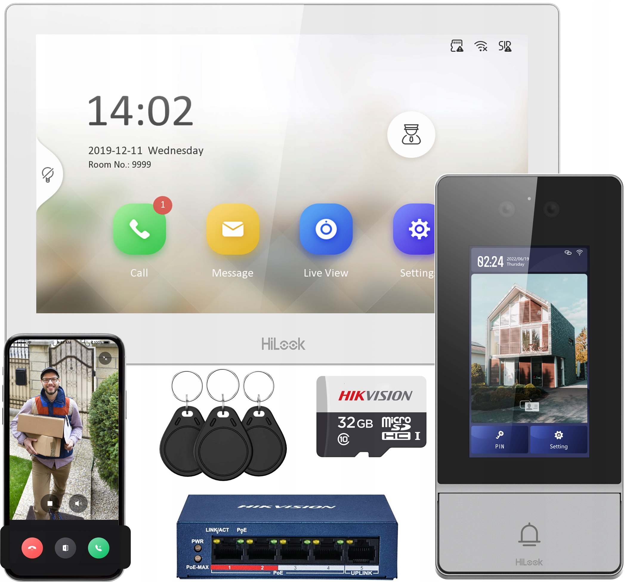 Videovrátnik Ip Wifi 10" Ip-vis-ultra-w Brána Hilook By Hikvision