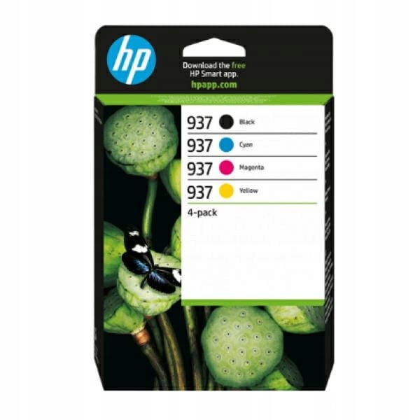 Tusz Hp 937 Cmyk 6C400NE Zestaw Cyan Magenta+ Yellow+ Black