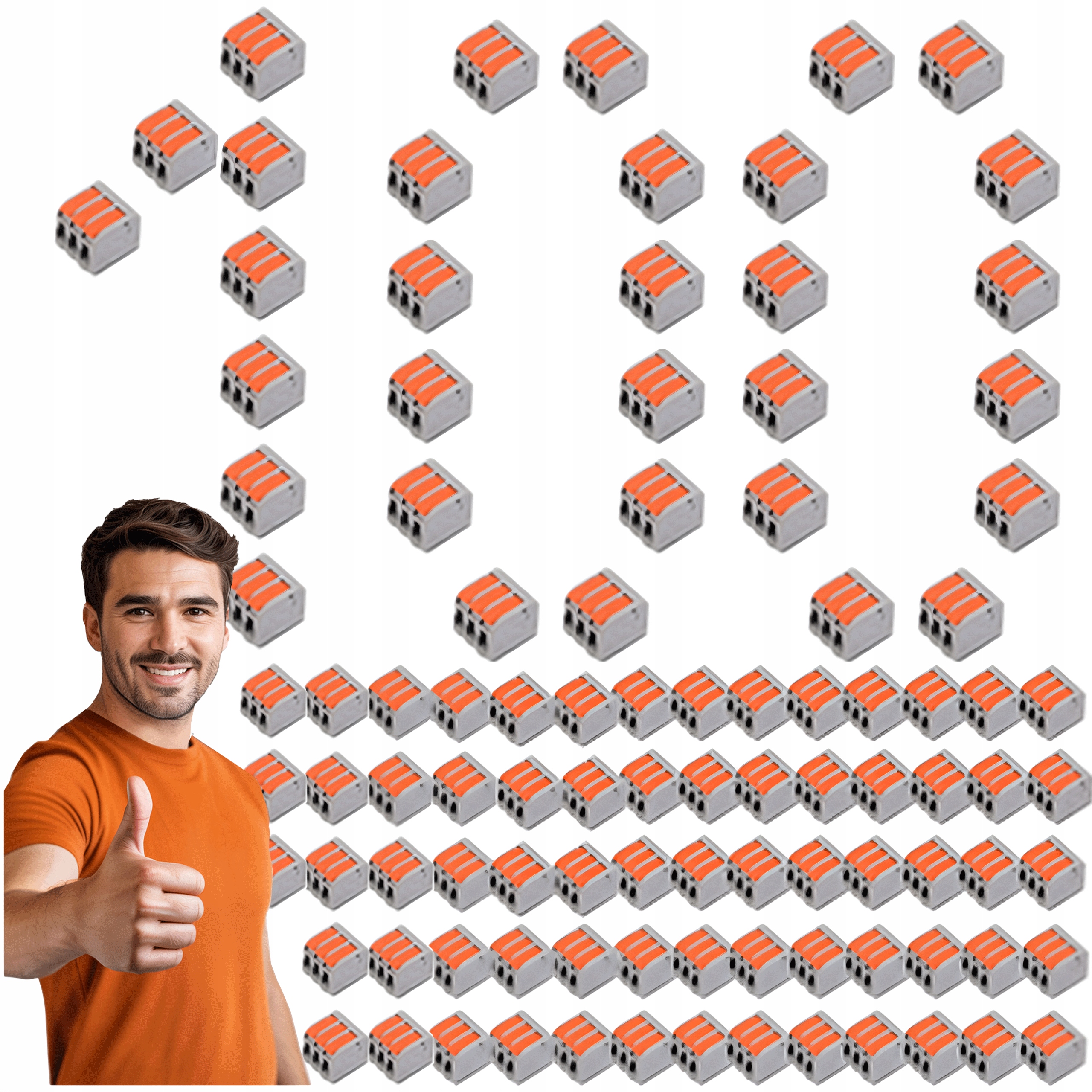 Rychlospojka Kabelová Safe Rychlospojka 3x Svorka Kostka Drát Linka 100 ks