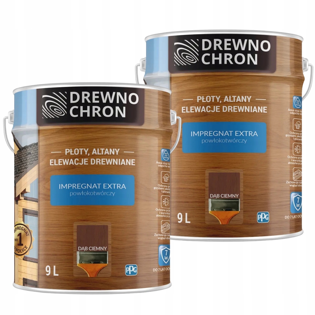 Drewnochron Impregnace Extra 18 L Dub Tmavý Sada 18 L Ochranná Impregnace