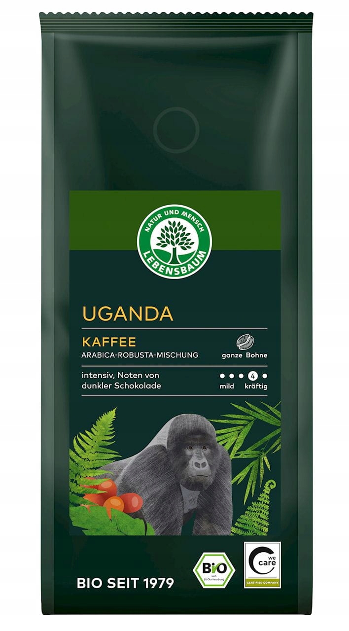 Levně Káva Zrnková Arabica/robusta Uganda Bio 250 g Lebensbaum
