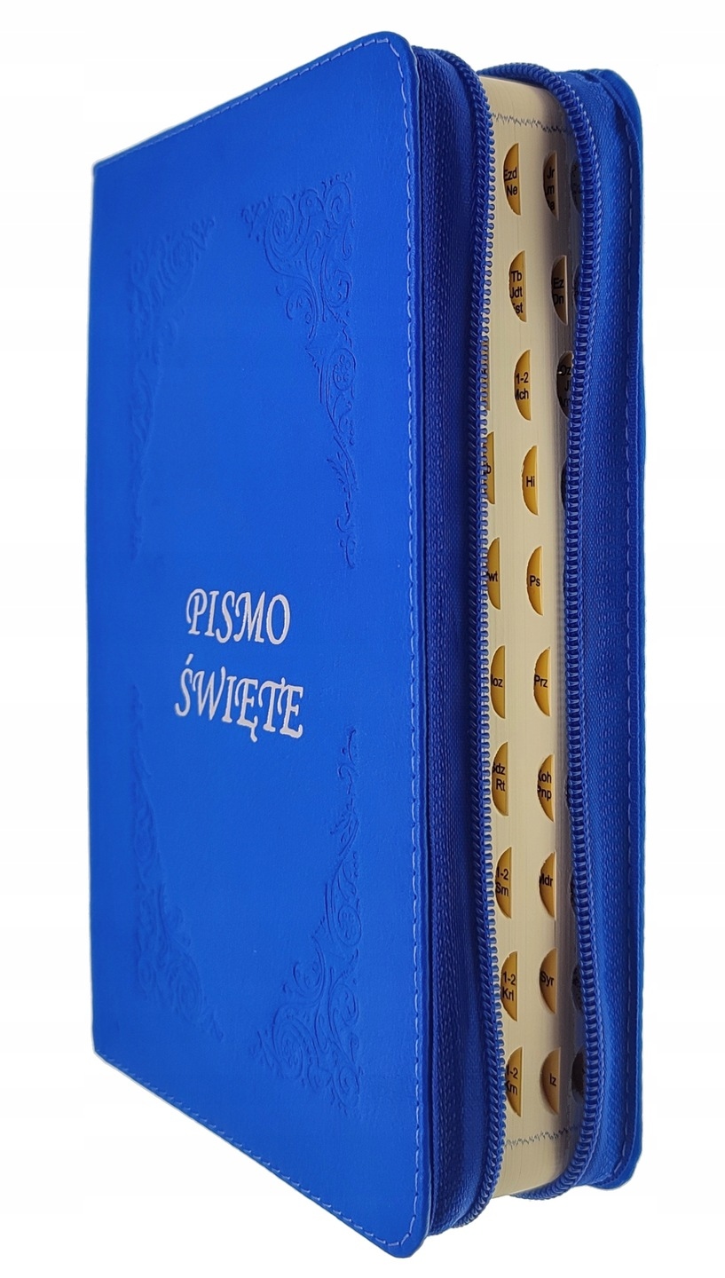Písmo sv. Ep kůže se zámkem Modré Paginované