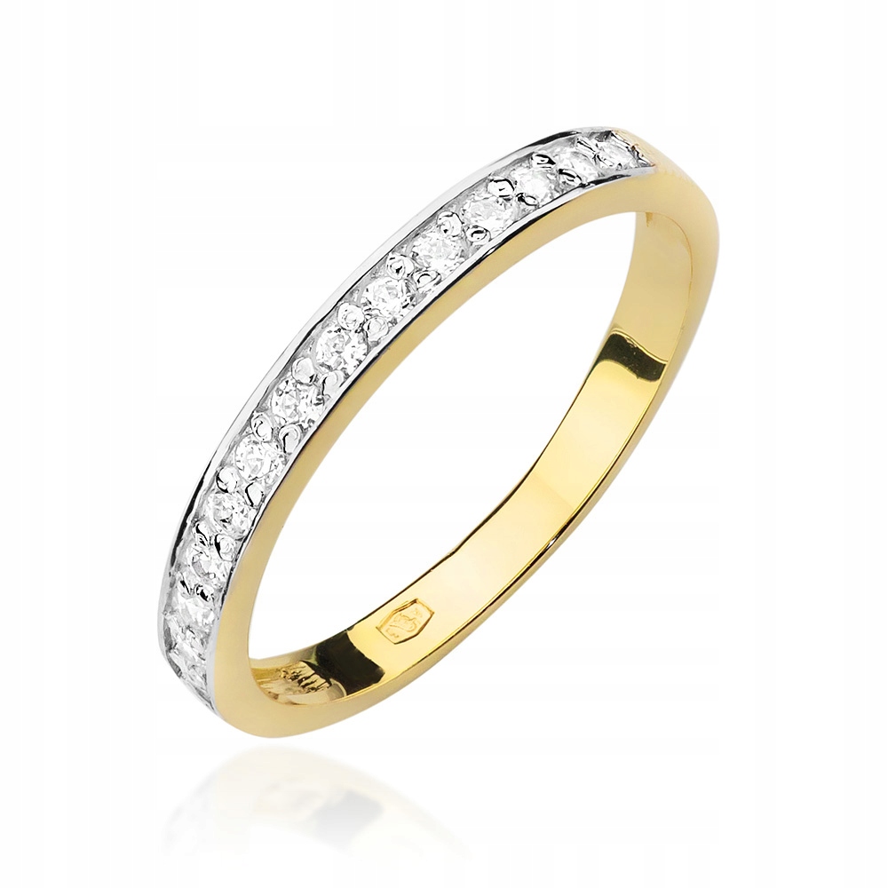 Prstýnek zlatý obroučka s brilianty 0,20ct ryzost 585