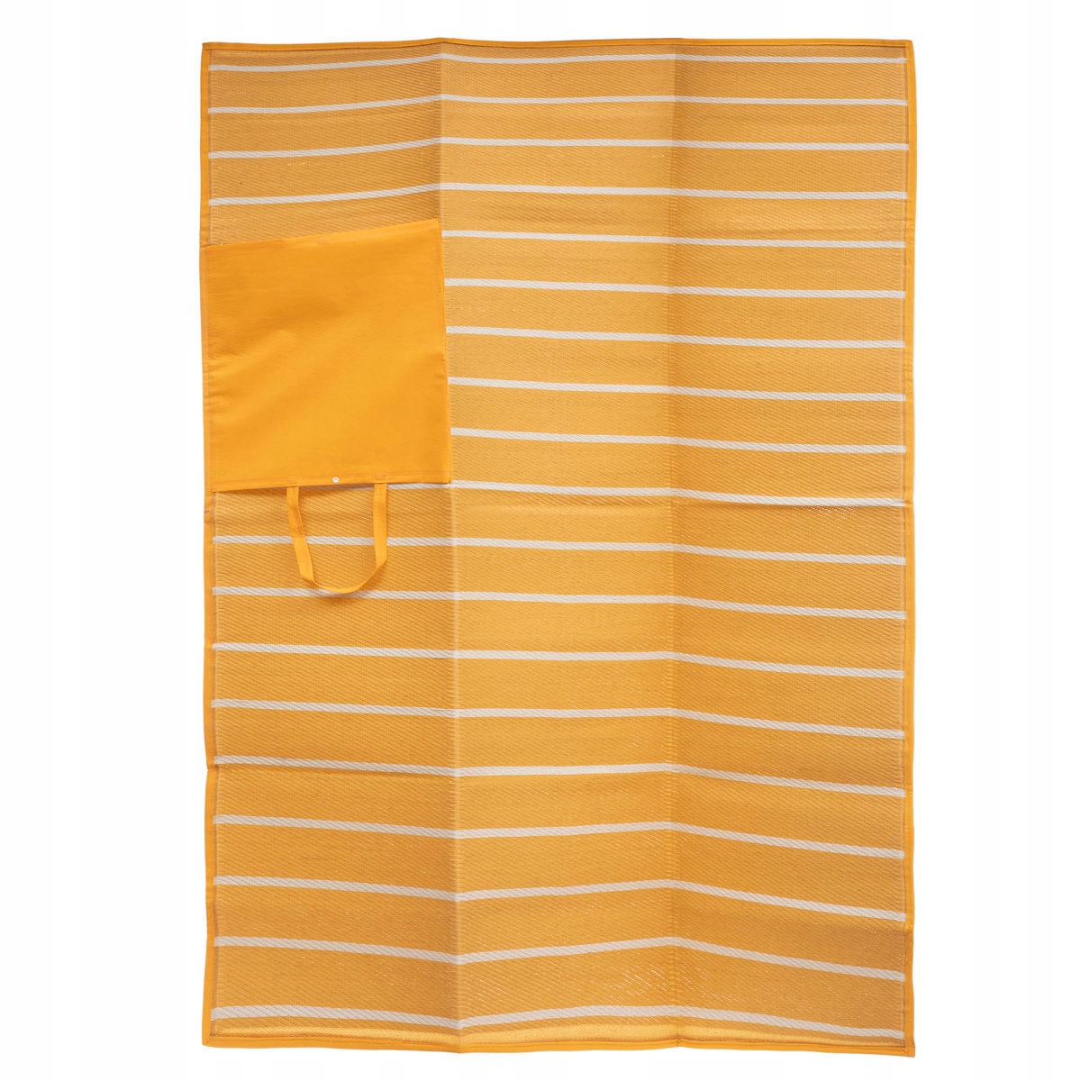 Mata Piknikowa na plażę żółta w paski 150 x 210
