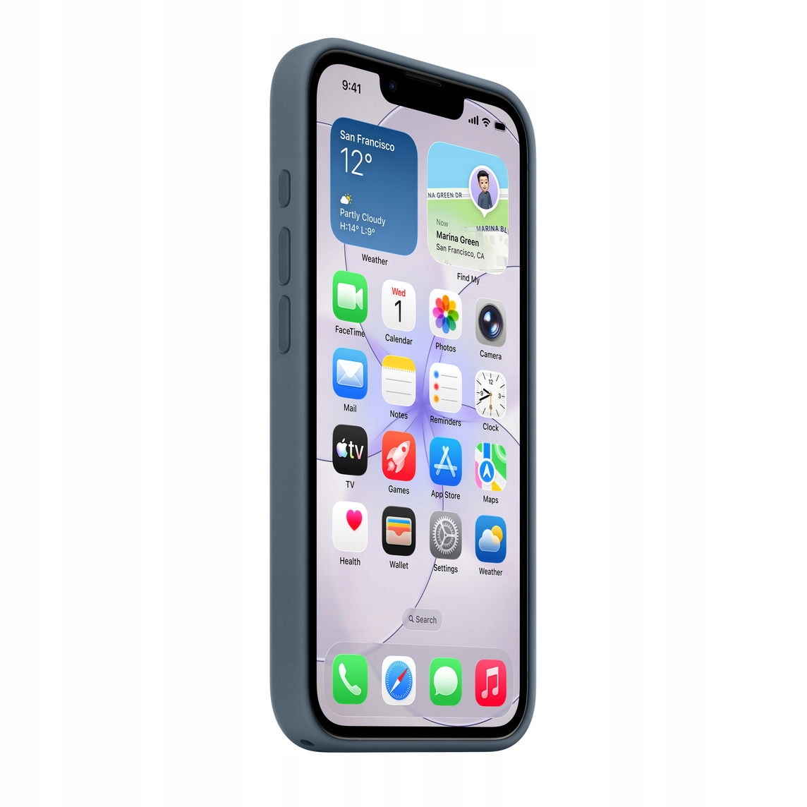iPhone 17e Silicone Case with MagSafe -Anchor Blue