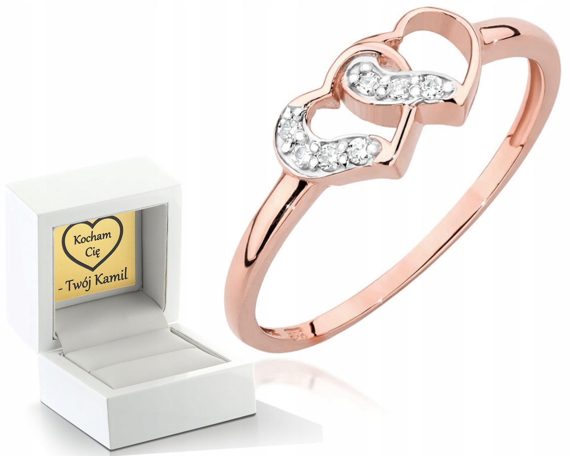 Prstýnek Srdce Z Růžového Zlata 585 Zlato