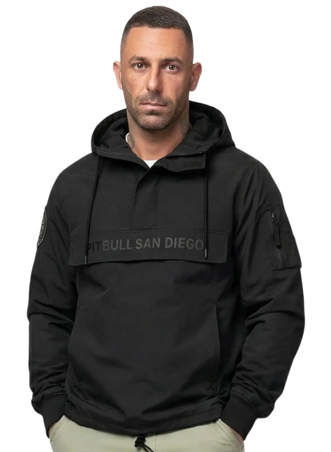 Pit Bull Klokanka S Kapucí Přechodová Meandro Black XXL