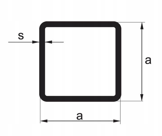 PROFIL STALOWY ZAMKNIĘTY 30x30x3 - 2000 mm Marka inny