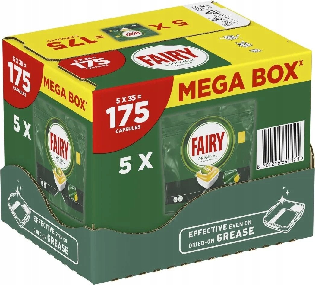 Fairy Fairy Original All In One Lemon, 175 szt.