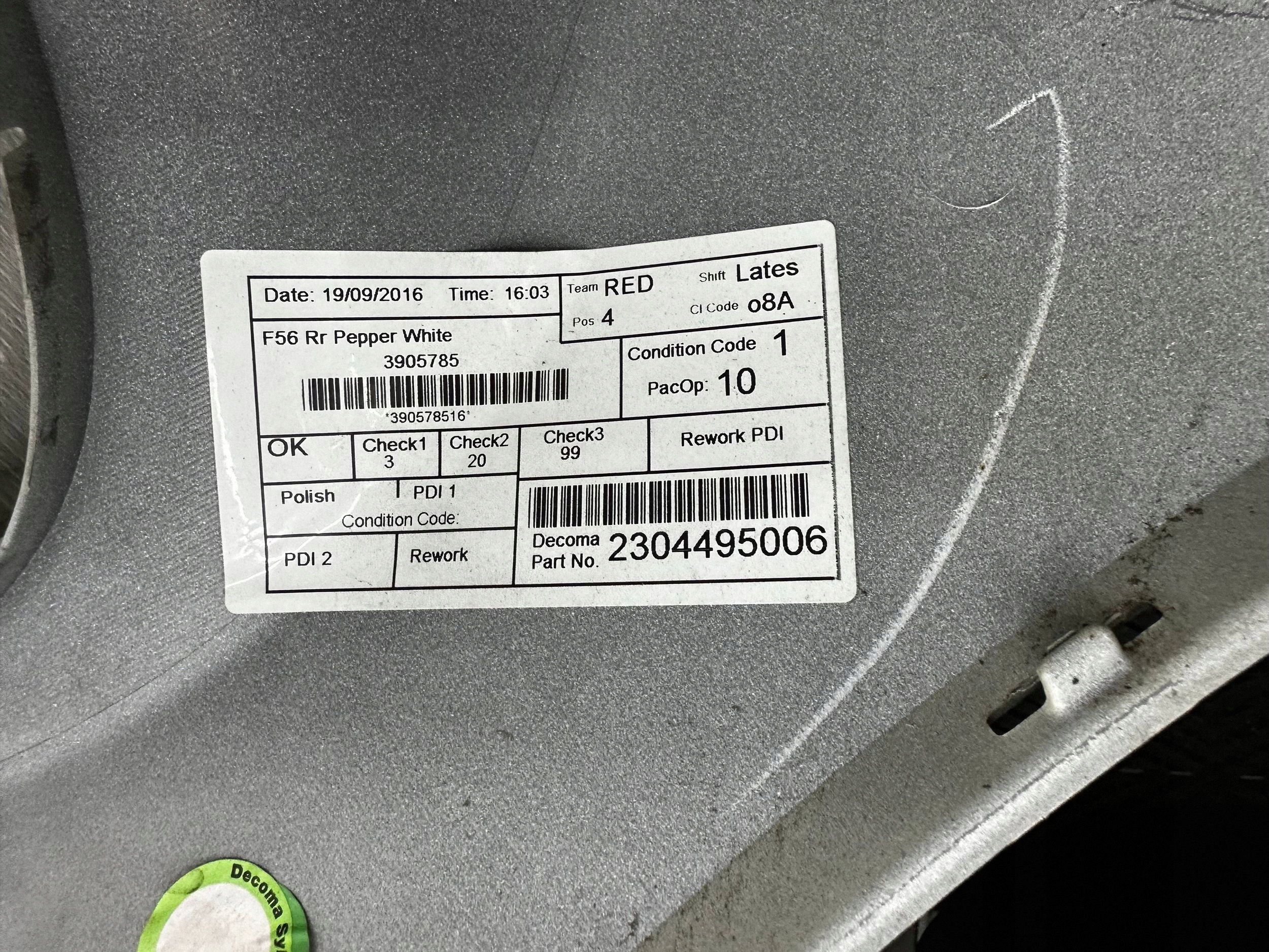 bumper rear rear part Mini Cooper F56 F55