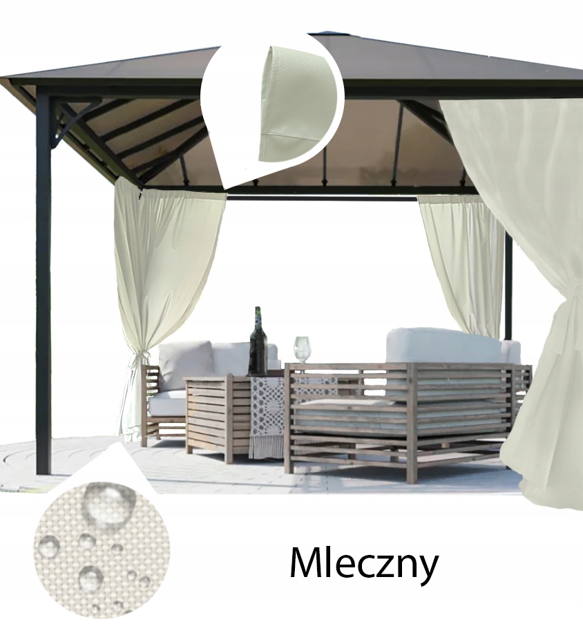 ZASŁONY OGRODOWE WODOODPORNE tunel 250 cm Wysokość 260 m